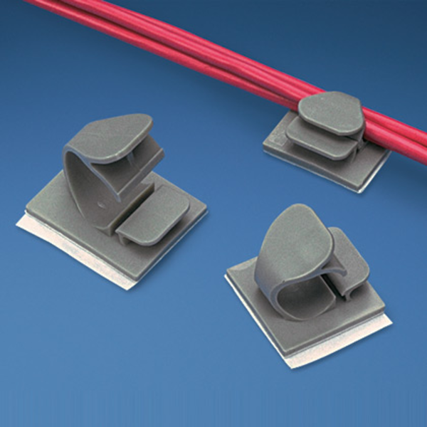Panduit Latching Wire Clip, Adh., .75" (19.1mm) Bundle, NAT, LWC75-A-L, PK 50 LWC75-A-L